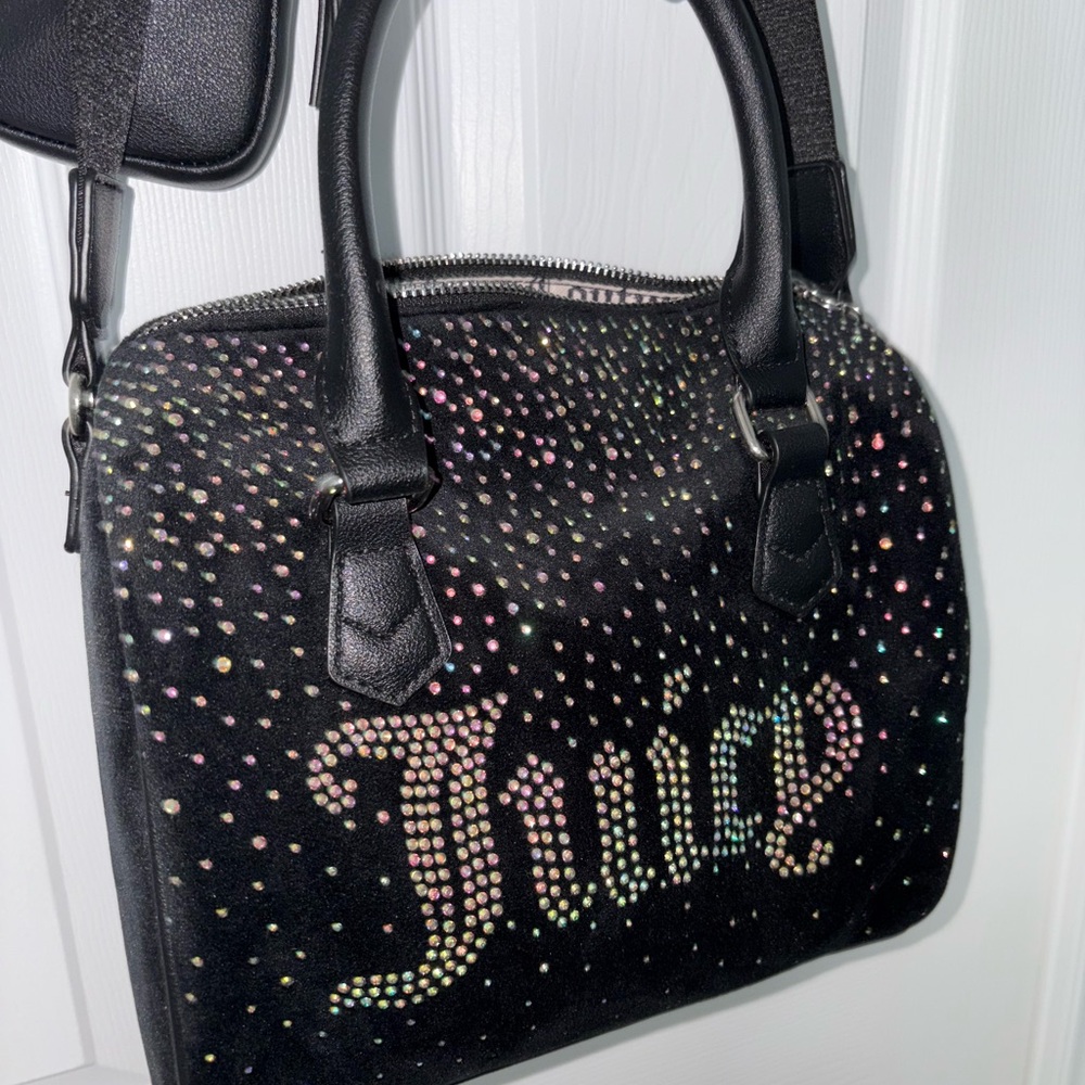 Juicy Couture Black Rhinestone Satchel